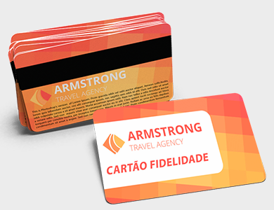 Cartão Fidelidade com Arte Única em PVC 0,5mm Cristal Frente e Verso Fosco 8,5x5,4cm - 4x4 - 50 unid