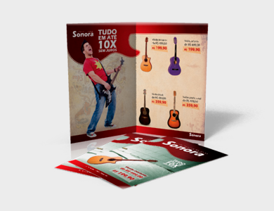 Folder com 1 Dobra Sulfite 90g Sem Verniz 21x29,7cm - 4x4 - 500 unid