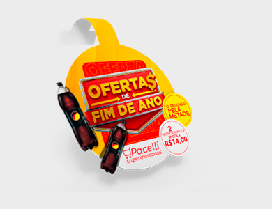 Wobbler Corte Especial PVC 0,3 mm 14x14cm - 4x0 - 1000 unid